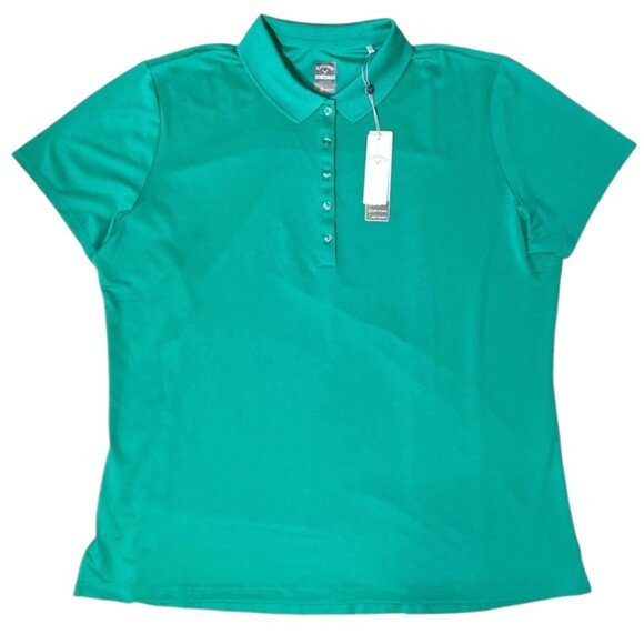 Callaway Golf Polo Women's Short Sleeve Opti-Dri Shirt Columbia Green Plus XXL - Picture 3 of 16